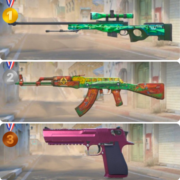 0274 PRÊMIO - COMBO 3 GANHADORES - AWP | AK | DESERT